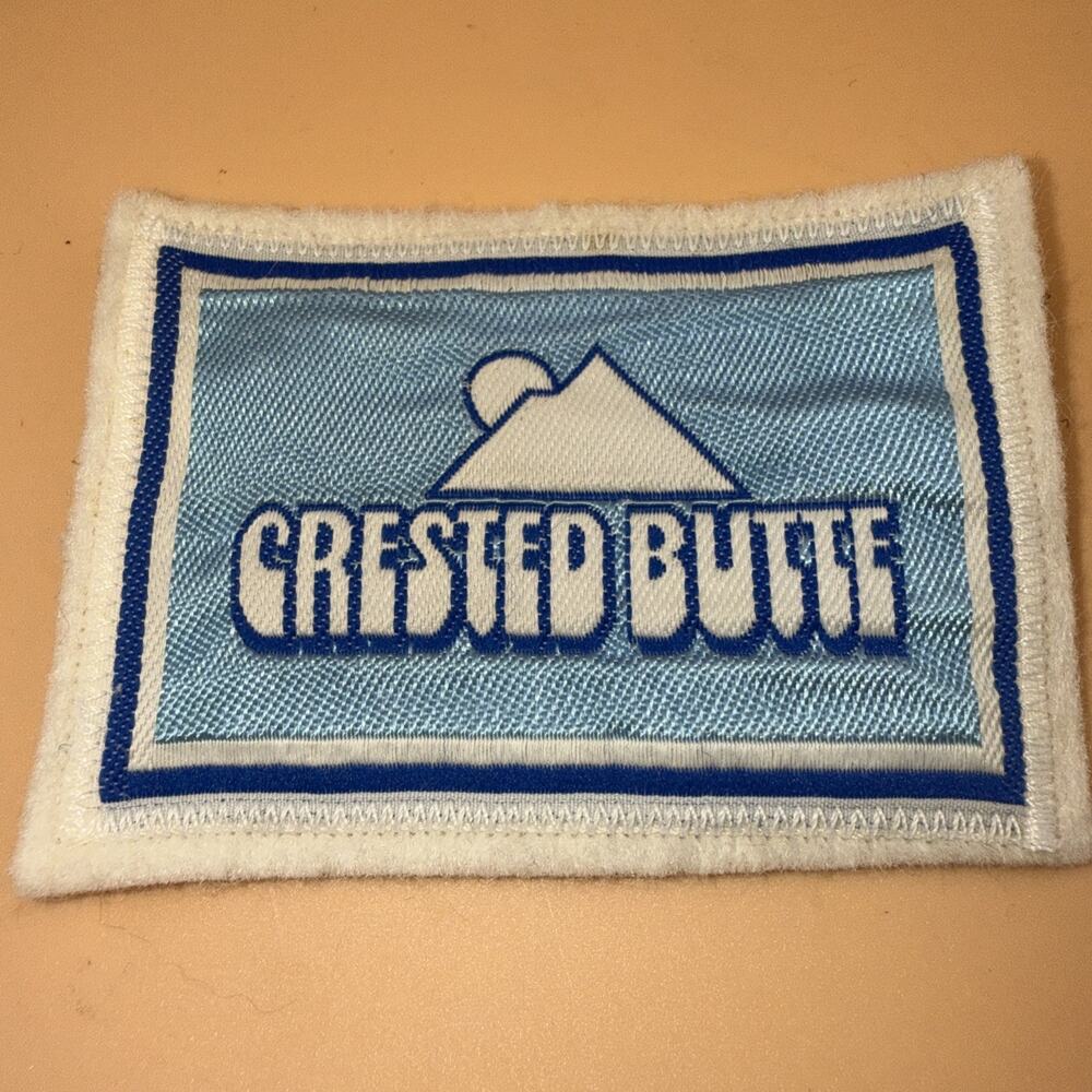 Vintage Crested Butte Ski Resort Sew On Patch Colorado